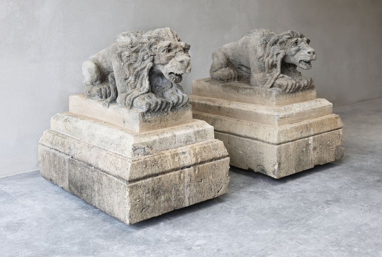 oude franse set leeuwen 