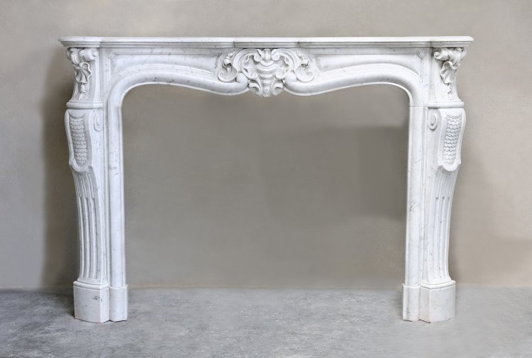 antieke carrara marmeren schouw