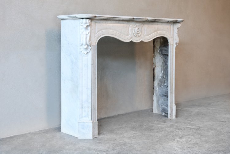 oude franse carrara marmeren mantel