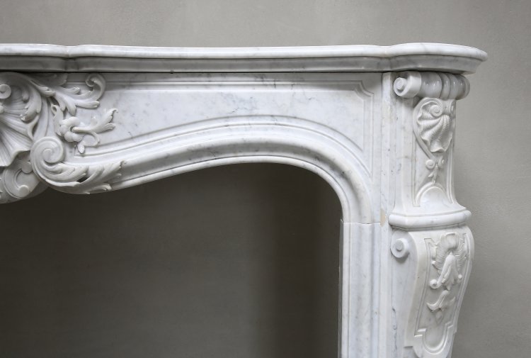 antieke Carrara marmeren mantel 