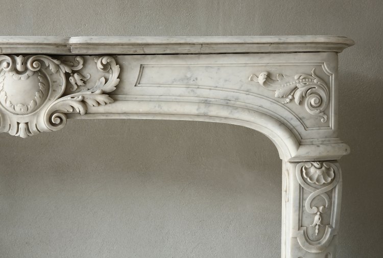 antieke carrara marmeren schouwmantel